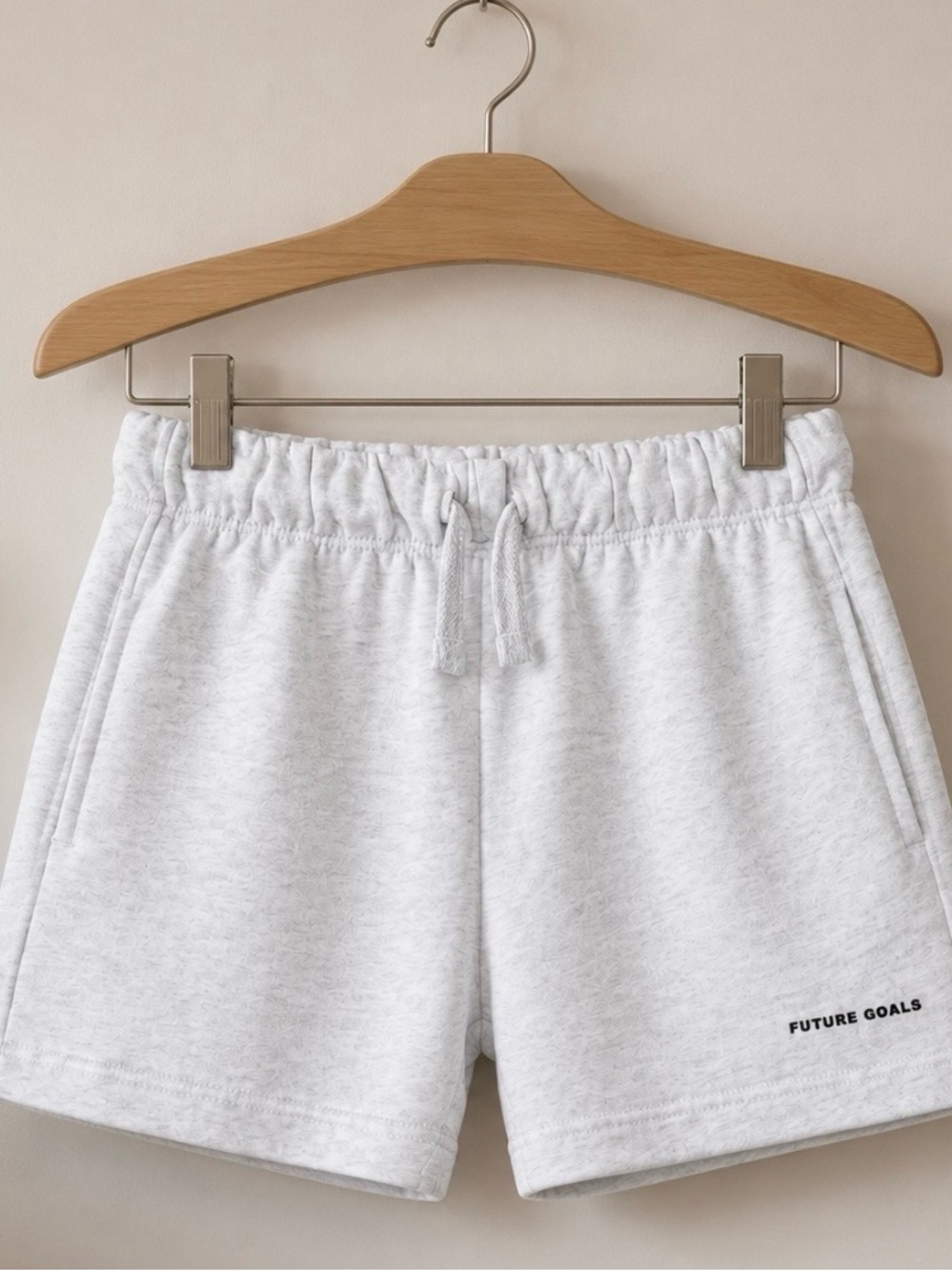 Zara Light Gray Kids Sweat Shorts with Drawstring